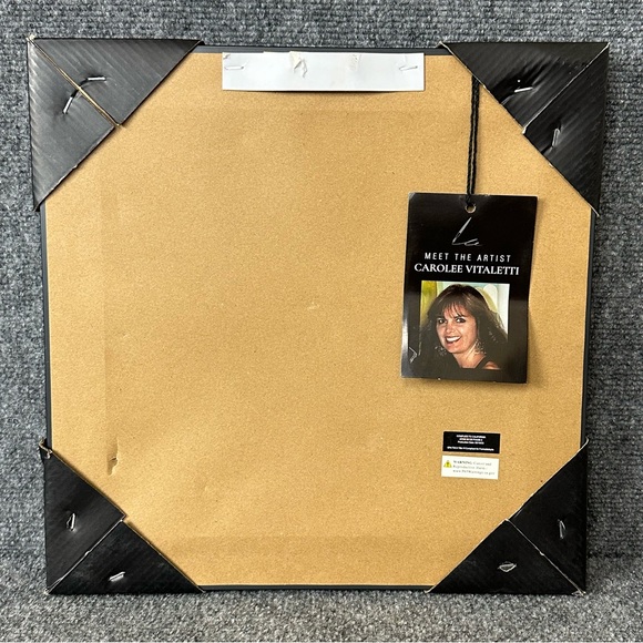 Persian Cat giclee art Carolee Vitaletti NWT 13”x13” wood frame grumpy cat - Picture 5 of 9